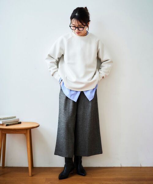 tシャツ 「WEB限定アイテム」バックジップボンディングトップス レディース