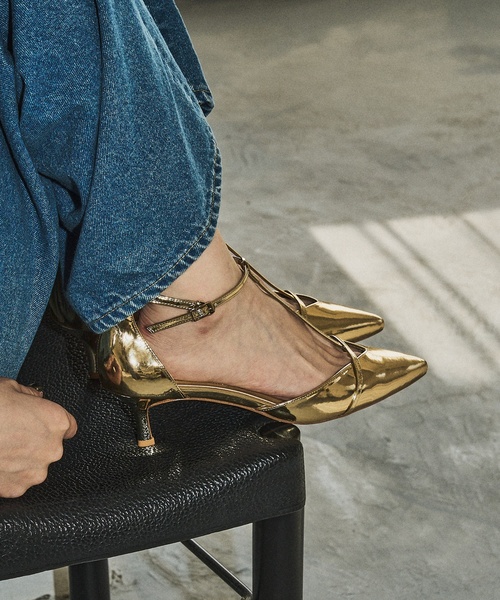GRISE LE TALON 5cmポインテッドストラップセパレートパンプス セール】《追加》GRISE 5cmポインテッドストラップセパレート