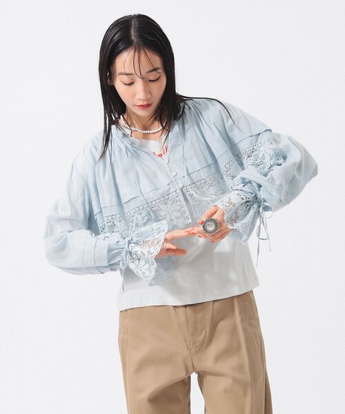 ヴィンテージ ブラウス BEAMS BOY ブラウス シャツ ヴィンテージ レース レディース