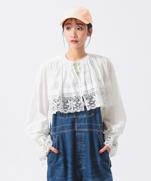 「BEAMS BOY」 長袖ブラウス FREE サックスブルー レディース BEAMS BOY 「BEAMS BOY」 長袖ブラウス ONE SIZE サックスブルー