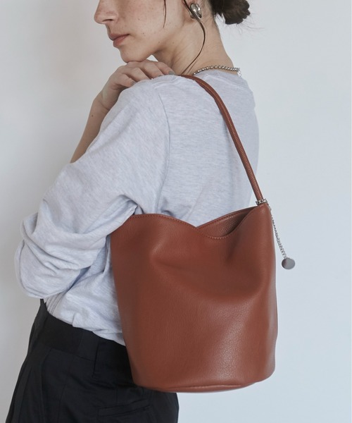 ANGIE ハンドバッグ ワンハンドル バケツ バッグ : ZOZOTOWN