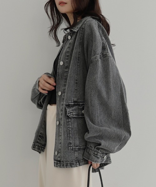 【新品未使用】ミドル丈デニムＧジャン ミドル丈デニムGジャン | natural couture(ナチュラルクチュール