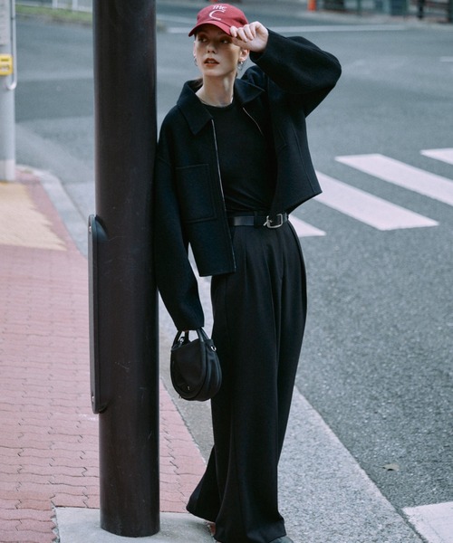 CREDONA（クレドナ） コート アウター WOOL SHORT ZIP JACKET COAT