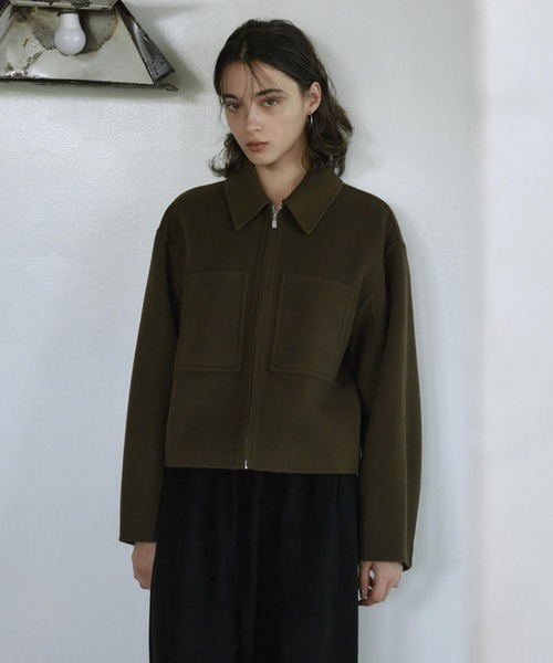 CREDONA（クレドナ） コート アウター WOOL SHORT ZIP JACKET COAT 