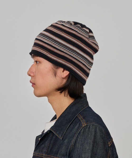override ニット帽 ニットキャップ OVERRIDE OGC MULTI STRIPE