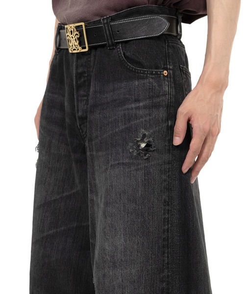 ハーフパンツ ワイドパンツ ジーンズ Denim Bermuda Pants メンズの画像