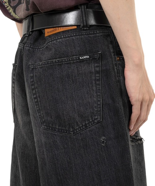 ハーフパンツ ワイドパンツ ジーンズ Denim Bermuda Pants メンズの画像
