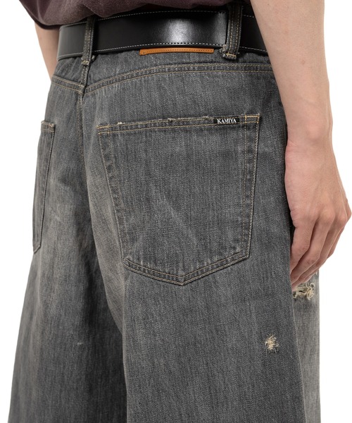 ハーフパンツ ワイドパンツ ジーンズ Denim Bermuda Pants メンズの画像
