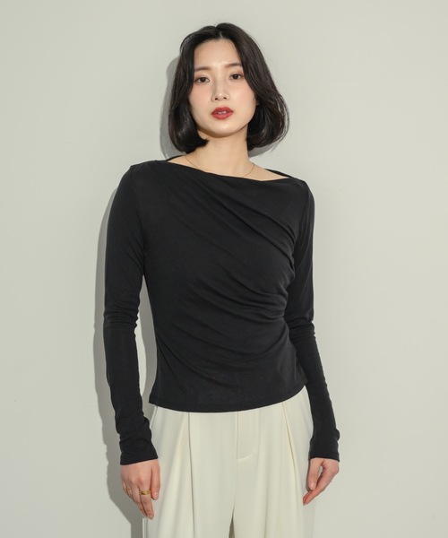 tシャツ ドレープカットソー レディース Loungedress tシャツ ドレープカットソー レディース : ZOZOTOWN