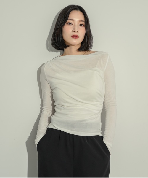 NEUNA tシャツ ドレープカットソー レディース : ZOZOTOWN Yahoo