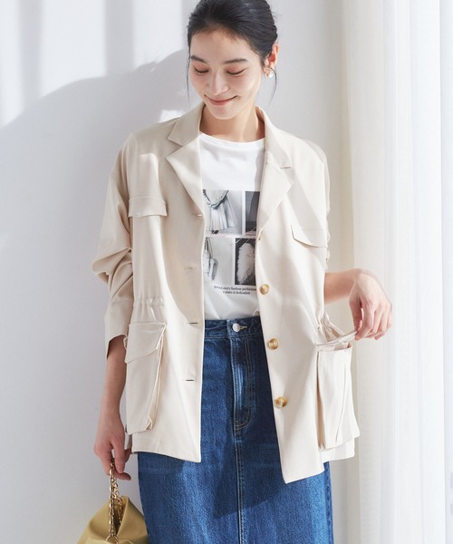 VIS（ビス） ミリタリージャケット モッズコート 「防シワ」リネン