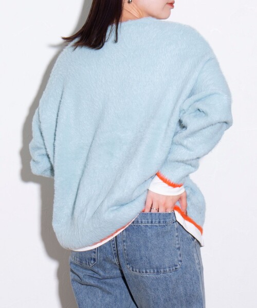 「GLOSTER」 ニットカーディガン S イエロー メンズ_画像8