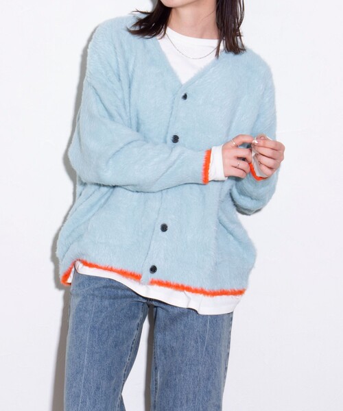 「GLOSTER」 ニットカーディガン S イエロー メンズ_画像9