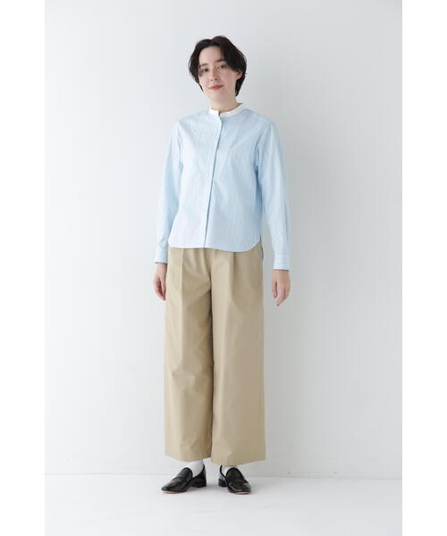 ブラウス シャツ Ｃドビーストライプクレリックシャツ レディースの画像
