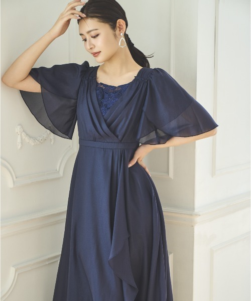 AND COUTURE（アンドクチュール） ドレス カシュクールレース