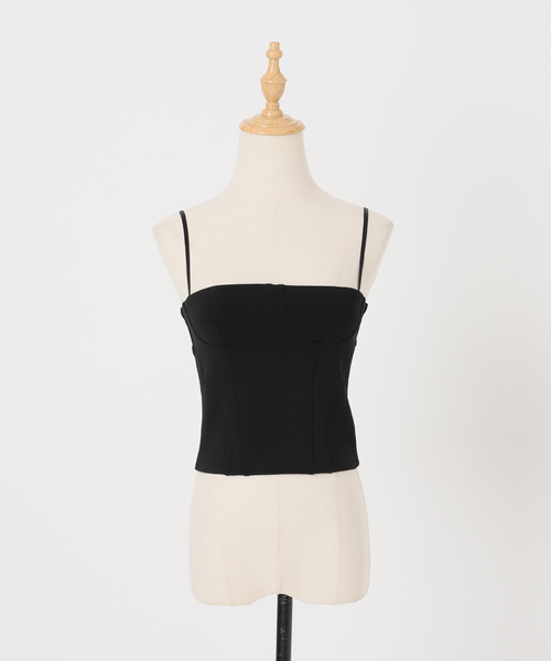 キャミソール Room no.8/ルームエイト BLACK DIVA JERSY BUSTIER