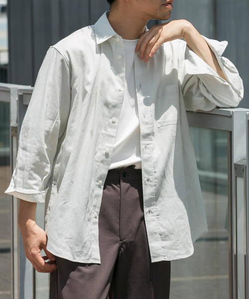 Butcher products atlast&co コットンリネン シャツ Butcher products atlast&co コットンリネン シャツ