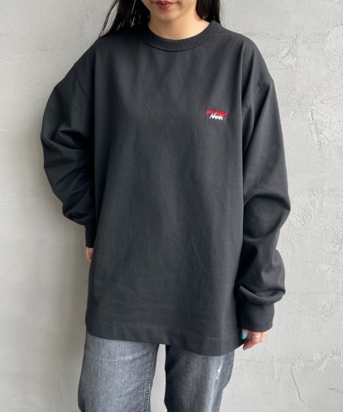 tシャツ 「NANGA/ナンガ」 ワンポイントボックスロゴ ロングスリーブTシャツ レディース メンズ NANGA tシャツ 「NANGA/ナンガ」 ワンポイントボックスロゴ