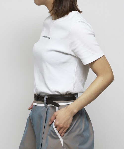 tシャツ PETIT BATEAU × Firsthand/プチバトー 別注ロゴ クルーネックTEE / ワンポイントミニロゴTシャツ レディース PETIT BATEAU × Firsthand/プチバトー 別注ロゴ クルーネックTEE