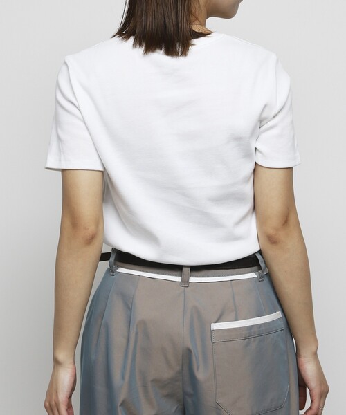 tシャツ PETIT BATEAU × Firsthand/プチバトー 別注ロゴ クルーネックTEE / ワンポイントミニロゴTシャツ レディース | PETIT BATEAU | 21