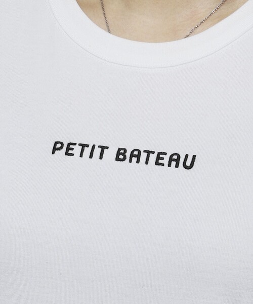 tシャツ PETIT BATEAU × Firsthand/プチバトー 別注ロゴ クルーネックTEE / ワンポイントミニロゴTシャツ レディース PETIT BATEAU/別注ロゴ クルーネックTEE / ワンポイントミニロゴ
