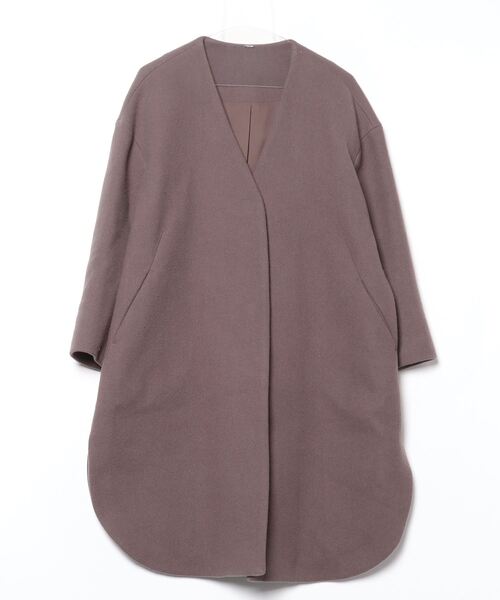 Mila Owen（ミラオーウェン） ノーカラーコート 0 ブラウン レディース