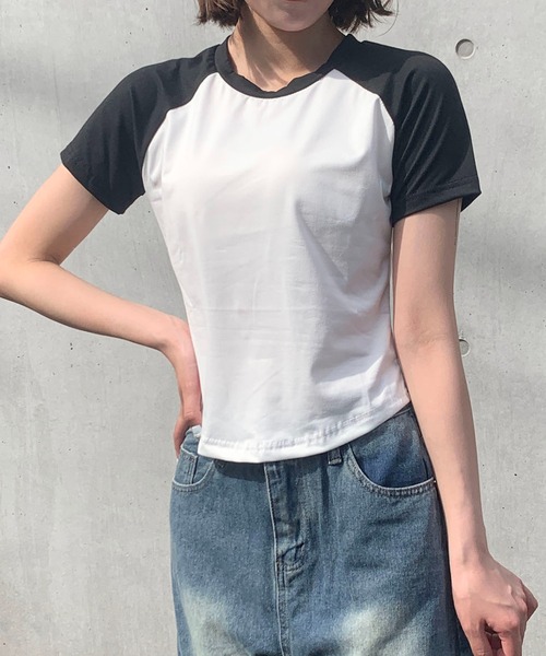 tシャツ 「デイリー使いに」ラウンドスリーブTシャツ レディース 新作 春 Tシャツ[品番：DNJW0000674]｜DAILY NJ（デイリーエヌ