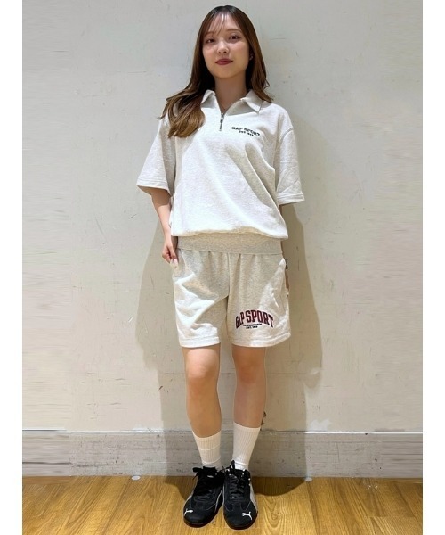 GAP トレーナー スウェット ビンテージソフト SPORT 1/4ジップ