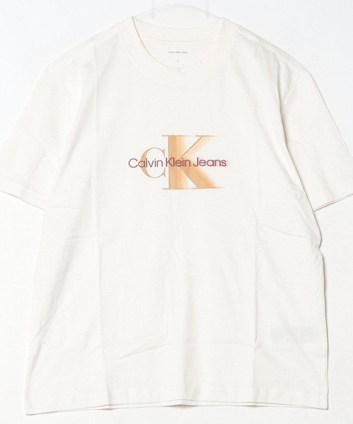 売れ筋商品|||カルバンクライン Tシャツ レディース トップス MONOLOGO REGULAR TEE - Print T-shirt - white/red Calvin Klein Jeans tシャツ カルバンクラインジーンズ MONOLOGO