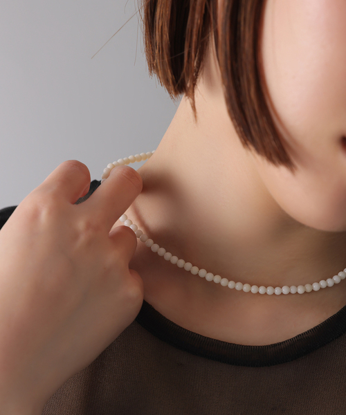 ネックレス 「WEB限定」「SAMH by LILAS」ホワイトコーラルネックレス SV レディースの画像