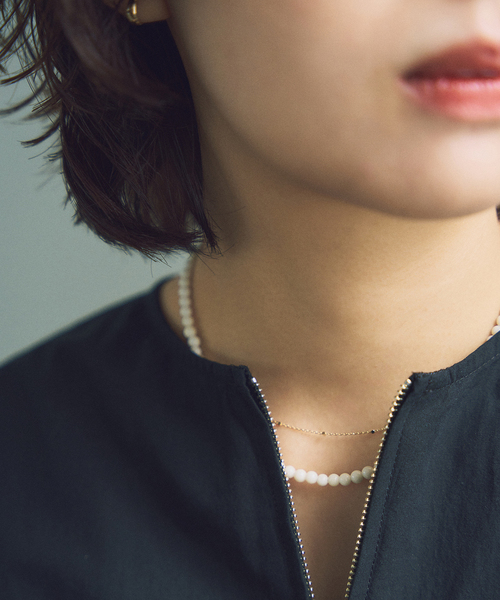 ネックレス 「WEB限定」「SAMH by LILAS」ホワイトコーラルネックレス SV レディースの画像