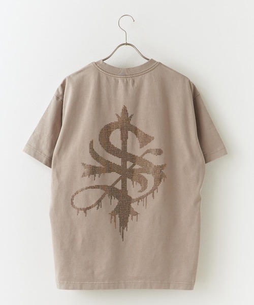 tシャツ SUPPLIER/サプライヤー Vintage Wash Melt Cross Rhinestone Tee Tシャツ メンズ レディース