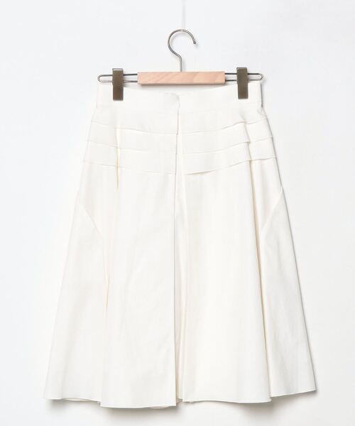 LANVIN en Bleu 「LANVIN Bleu」 フレアスカート 36 ホワイト