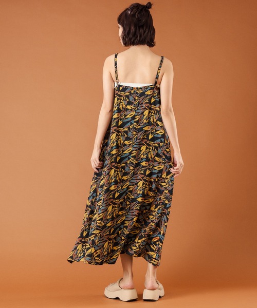 anap mimpi ワンピース ボタニカル柄 レーヨン フレア キャミ ロング