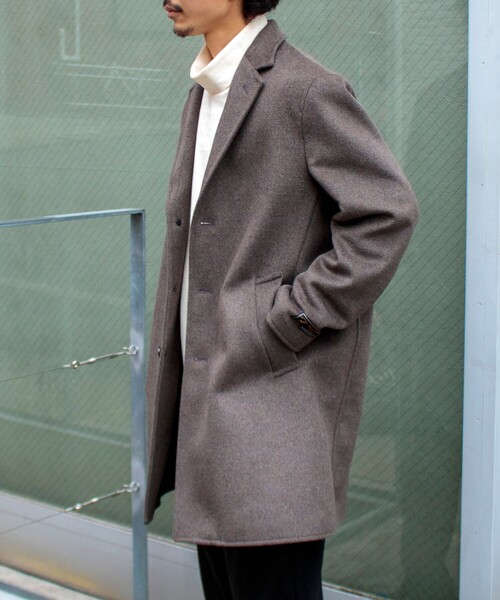 「GLOSTER」 チェスターコート M オリーブ メンズ_画像4