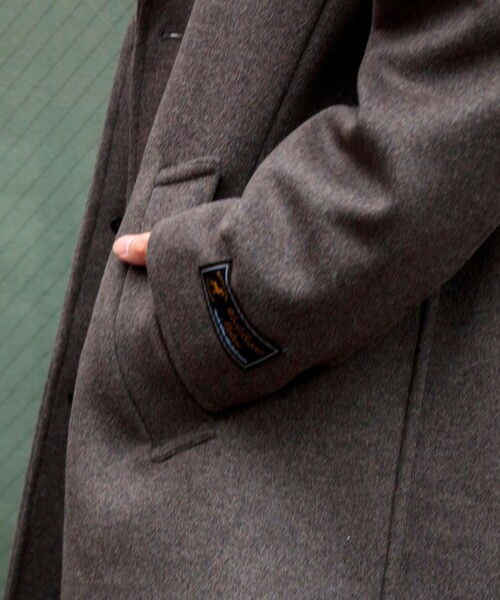 「GLOSTER」 チェスターコート M オリーブ メンズ_画像5
