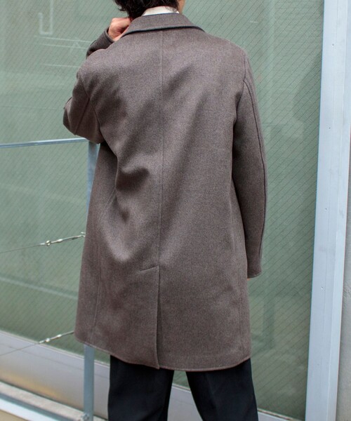 「GLOSTER」 チェスターコート M オリーブ メンズ_画像6