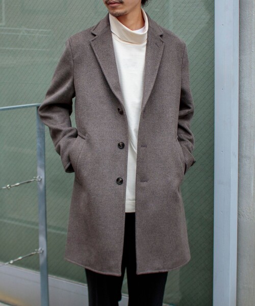 「GLOSTER」 チェスターコート M オリーブ メンズ_画像8