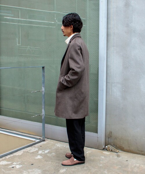 「GLOSTER」 チェスターコート M オリーブ メンズ_画像9