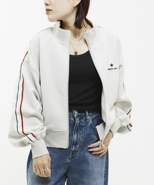 コンバーストウキョウ　トラックジャケット CONVERSE TOKYO ジャージ SIDE LINE SHORT TRACK JACKET(WOMEN'S