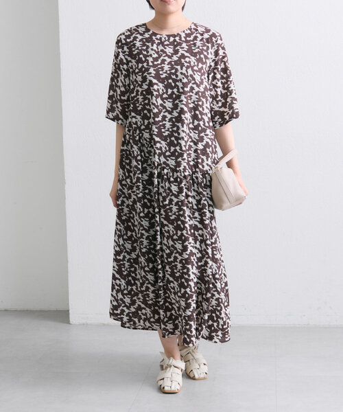 ear PAPILLONNER ワンピース アシメギャザーワンピース「SUM1