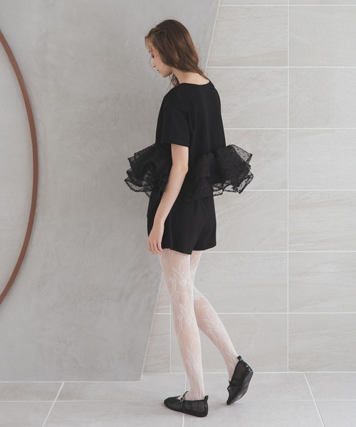 メラキ　MERAKI 新品未使用トップス　ドットフリルヘムライントップス MERAKI（ファッション） ドットフリルヘムライントップス