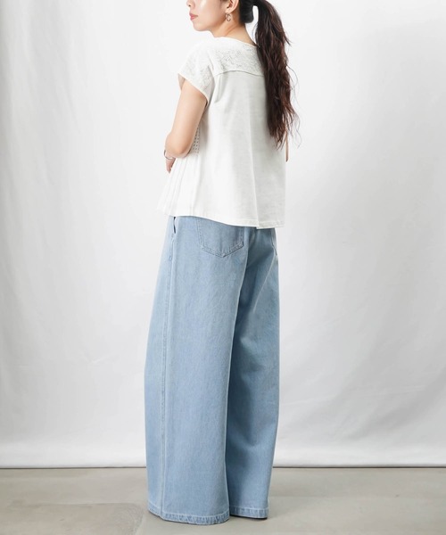 LADY LUCK LUCA tシャツ LC/LLL レースドッキングプリーツ