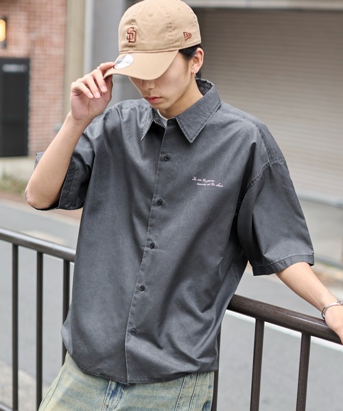 WEGO（ウィゴー） シャツ 半袖 WEGO/ピグメントDRYシャツ メンズ
