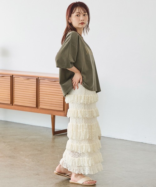 LAVEANGE（ラビアンジェ） スカート フリルナロースカート : ZOZOTOWN