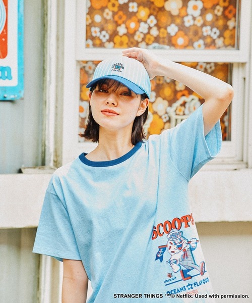 niko and… tシャツ 「STRANGER THINGS」コラボ SCOOPリンガーT