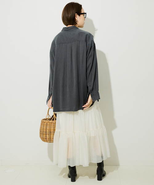 SLOBE IENA（スローブイエナ） スカート シアーオーガンジーティアード