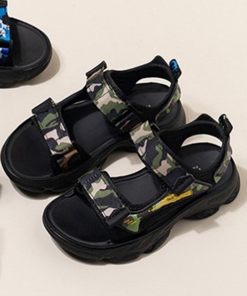 ALBERO PITTI サンダル 迷彩柄テープスポーツサンダル キッズ