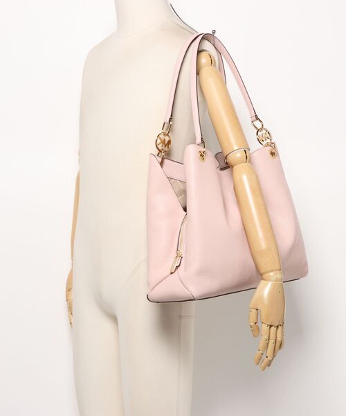 MICHAEL KORS マイケルコース ショルダーバッグ 32S9GJ4C0T ピンクベージュ アイボリー レザー レディース チェーン ゴールド金具 超美品【本物保証】 マイケルコース MICHAEL KORS ショルダーバッグ （ピンクベージュ