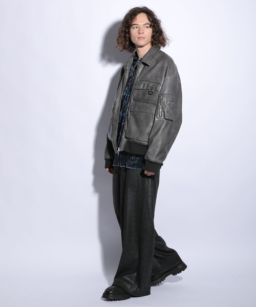 HARE（ハレ） ジップアップブルゾン MEDIUM グレー メンズ : ZOZOTOWN